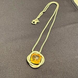 DAVID YURMAN 925 Sterling Silver Infinity Medium Citrine Pendant Necklace